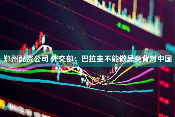 郑州配资公司 外交部:巴拉圭不能做异类背对中国